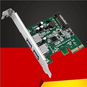 2 Port Super Speed USB3.0 5Gbps PCI Express Card 15pin SATA Power Connector Dual Port USB 3.0 PCI E Card Host Controller Cards