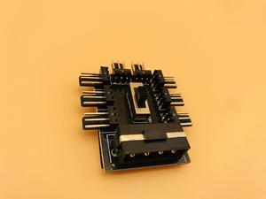 PC 1 to 8 4Pin Molex Cooler Cooling Fan PWM 3Pin Power Hub Splitter Cable Supply Speed Controller Adapter For BTC Miner Mining