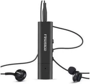 Fineblue W688 Bluetooth earphone Sport Bluetooth 4.1 Wireless HiFi Business Collar Clip-on Bluetooth Stereo Music headset (Black)