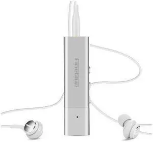 Fineblue W688 Bluetooth earphone Sport Bluetooth 4.1 Wireless HiFi Business Collar Clip-on Bluetooth Stereo Music headset (Silver)