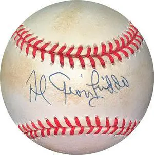 Al Gionfriddo signed RONL Rawlings Official National League Baseball toned- JSA Hologram #EE41827 (Pirates/Dodgers)