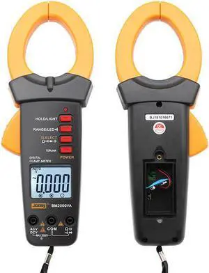 BM2000VA Clamp Meter 2000V 2000A AC With Surge Clamp Multimeter Anti-Burn Auto Power Off High Precision Capacitor Ammeter