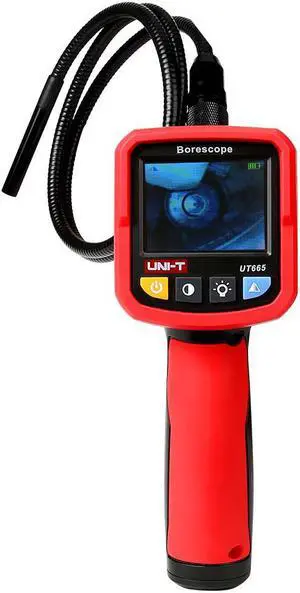 UT665 Industrial Borescope Professional Endoscope Vehicle Maintenance Inspection Pipeline Detector with Waterproof Snake Camera