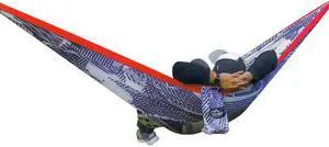 Castaway Travel Hammocks Double Travel Hammock with Tree Straps Red/White/Blue Castaway Travel Hammocks Double Travel Hammock with Tree Straps Red/White/Blue