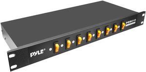 PylePro PDBC10 8 Outlet Rack Mount Power Supply Center with Each Outlet Switch
