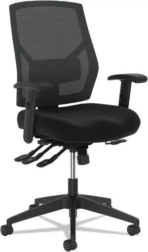 HON Crio High-Back Task Chair -Mesh Back Computer Chair with Asynchronous Control for Office Desk, Black (HVL582)