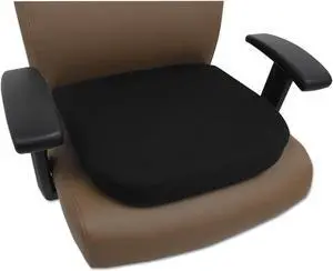 Cooling Gel Memory Foam Seat Cushion, 16 1/2 x 15 3/4 x 2 3/4, Black ALECGC511