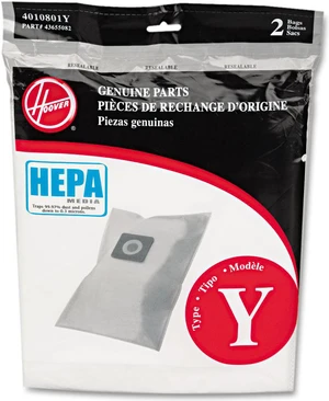 Hoover Type Y HEPA Filter Bag, Set of 2 Hoover Type Y HEPA Filter Bag, Set of 2