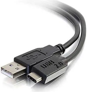 C2G 28872 USB-C Cable - USB 2.0 USB-C to USB-A Male/Male Cable, Thunderbolt 3, Tablet, Chromebook Pixel, Samsung Galaxy TabPro S, LG G6, MacBook, Black (10 Feet, 3.04 Meters)