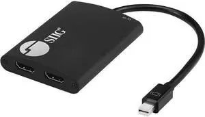 SIIG 1x2 Mini DP 1.2 to HDMI 2 Port Multi Monitor MST Splitter CEDP0L11S1