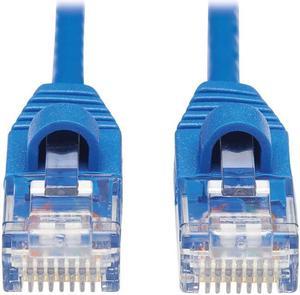 Tripp Lite Cat6a 10G Snagless Molded Slim Utp Network Patch Cable (M/M) Blue 10 Ft.