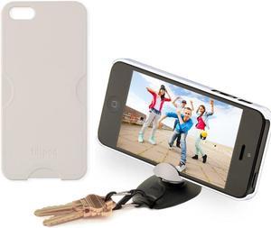 Tiltpod 4-in-1 Camera Tripod Phone Case Keychain Stand for iPhone 5 White