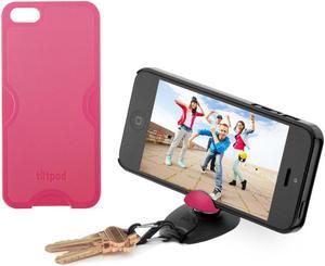 Tiltpod 4-in-1 Camera Tripod Phone Case Keychain Stand for iPhone 5 Pink