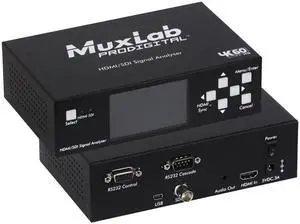 MuxLab 500831 HDMI 2.0/3G-SDI Signal Analyzer w/2-Yr Warranty