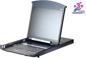 Aten KVM KL1116VN 19 TFT-LCD 16-Port FHD Cat5 Dual Rail Over IP Switch with Virtual Media