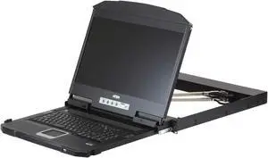 ATEN CL3800NW 1U Ultra Short Depth Dual Rail WideScreen LCD Console w/3-Yr Warranty