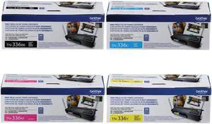 Brother TN-336 High Yield Toner (4) Pack.  Includes (1) TN336BK, (1) TN336C, (1) TN336M, (1) TN336Y