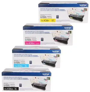 Genuine Brother TN-436 Super High Yield Toner Cartridge Set (6,500 Yield)
