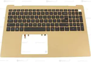 New Dell OEM Inspiron 5590 Backlit Keyboard Palmrest Assembly Gold 7HVWM