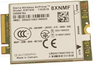 New Dell OEM Wireless 5816E DW5816e M.2 Mobile Broadband 4G LTE WWAN Card 8XNMF