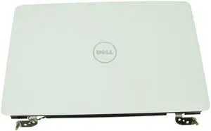 New White Dell OEM Inspiron 1545 15.6" LCD Back Cover Lid Plastic  Hinges T233P