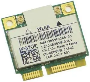 Dell OEM 1502 Draft N WiFi 802.11 a/b/g/n Half-Height  Wireless Card D006W