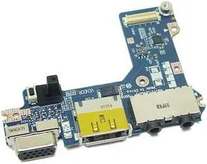 Dell OEM Latitude E4200 Audio Port Jacks  LEFT Side IO eSATA Circuit Board D537F