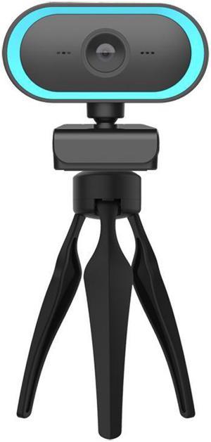 Webcam, 2K Picture Quality HD Without Distortion 360 Degrees Rotate Built-in Microphone Sound Clear Webcams with Tripod