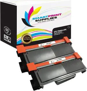 Smart Print Supplies Compatible TN-660 TN660 Black High Yield Toner Cartridge Replacement for Brother HL-L2300 2305 2320 2340 2380, DCP-L2520 2540, MFC-L2700 2720 2740 Printers (2,600 Pages) - 2 Pack