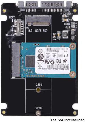 Jimier Cable Combo M.2 NGFF B-key & mSATA SSD to SATA 3.0 Adapter Converter Case Enclosure with Switch