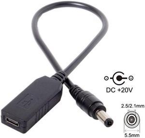 Chenyang UC-100-5525MM USB 3.1 Type C USB-C to DC 20V 5.5 2.5mm2.1mm Power Plug PD Emulator Trigger Charge Cable for Laptop