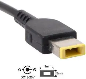 Jimier Cable USB 3.1 Type C USB-C to Rectangle 11.0*4.5mm Power Plug PD Emulator Trigger Charge Cable for ThinkPad X1 Carbon