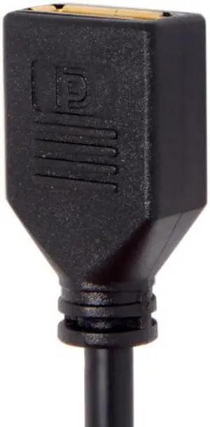 CYSM Right Angled Mini DP DisplayPort 90 Degree to DisplayPort  Female Cable for Displays Monitors