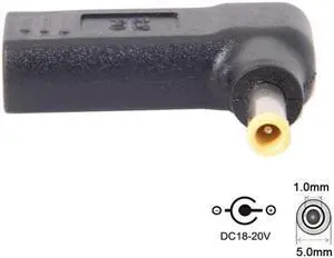 Jimier Cable USB 3.1 Type C USB-C to DC 19V 5.0*1.0mm Adapter PD Emulator Trigger 90 Degree Angled Yellow