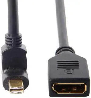 Xiwai Cable Up Angled Mini DP DisplayPort 90 Degree to DisplayPort  Female Cable for Displays Monitors