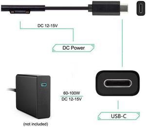 Chenyang Cable USB 3.1 Type C USB-C DC 12-15V to Surface Pro3 Pro4 Pro5 Pro6 Book Charge Cable 1.8m