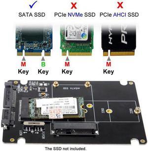 KAIBOXIXI Combo M.2 NGFF B-key & mSATA SSD to SATA 3.0 Adapter Converter Case Enclosure with Switch