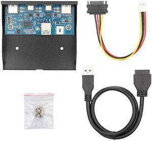 Chenyang Cable USB-C & USB 3.0 HUB 4 Ports Front Panel to Motherboard 20Pin Connector Cable for 3.5" Floppy Bay
