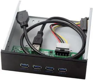 Jimier Cable USB 3.0 HUB 4 Ports Front Panel to Motherboard 20Pin Connector Cable for 5.25" CD-ROM Bay
