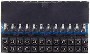 CYSM ATX 24Pin Female to 24pin Male 90 Degree Power Adapter Mainboard Motherboard for Desktops PC Supply
