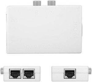 Cablecc CY UT-001 UTP STP 2 in 1 out 2 Ports RJ45 LAN CAT Network Switch Selector Internal External Networking Switcher Splitter Box