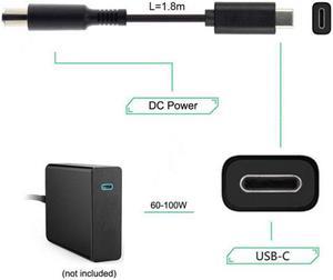 Chenyang Cable Type C USB-C Input to DC 5.5*2.1mm Power PD Charge Cable for Laptop Notebook