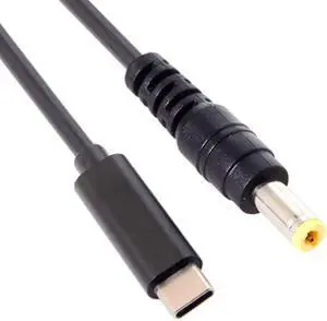 Jimier Cable Type C USB-C Input to DC 5.5*2.5mm Power PD Charge Cable for Laptop Notebook