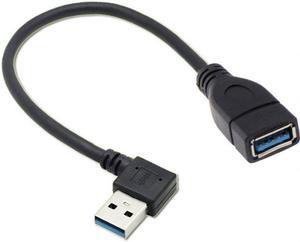 Chenyang U3-036-RI Right Angled USB 3.0 Type-A Male to USB 3.0 Type-A Female Extension Cable 20cm 5Gbps 90 Degree