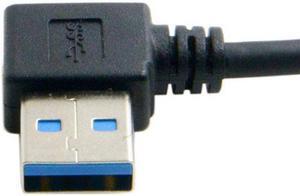 Jimier Cable Right Angled USB 3.0 Type-A Male to USB 3.0 Type-A Female Extension Cable 20cm 5Gbps 90 Degree