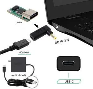 Chenyang Cable USB 3.1 Type C USB-C to DC 20V 5.5 2.5mm Adapter PD Emulator Trigger 90 Degree Angled