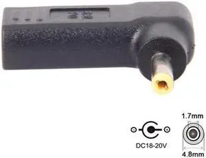 Jimier Cable USB 3.1 Type C USB-C to DC 19V 4.8*1.7mm Adapter PD Emulator Trigger 90 Degree Angled Yellow