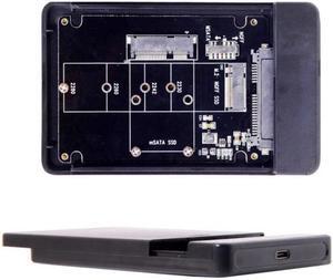 KAIBOXIXI Combo M.2 NGFF B-key & mSATA SSD to USB Type-C Converter Case Enclosure with Switch