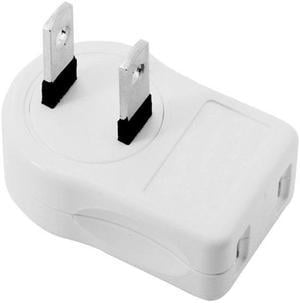 NEMA 1-15P USA Outlet Saver Power Extension Adapter 2-prong 2 Outlets 90 Degree Left Right Angled