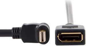 Chenyang DP-013-UP Up Angled Mini DP DisplayPort 90 Degree to DisplayPort Female Cable for Displays Monitors